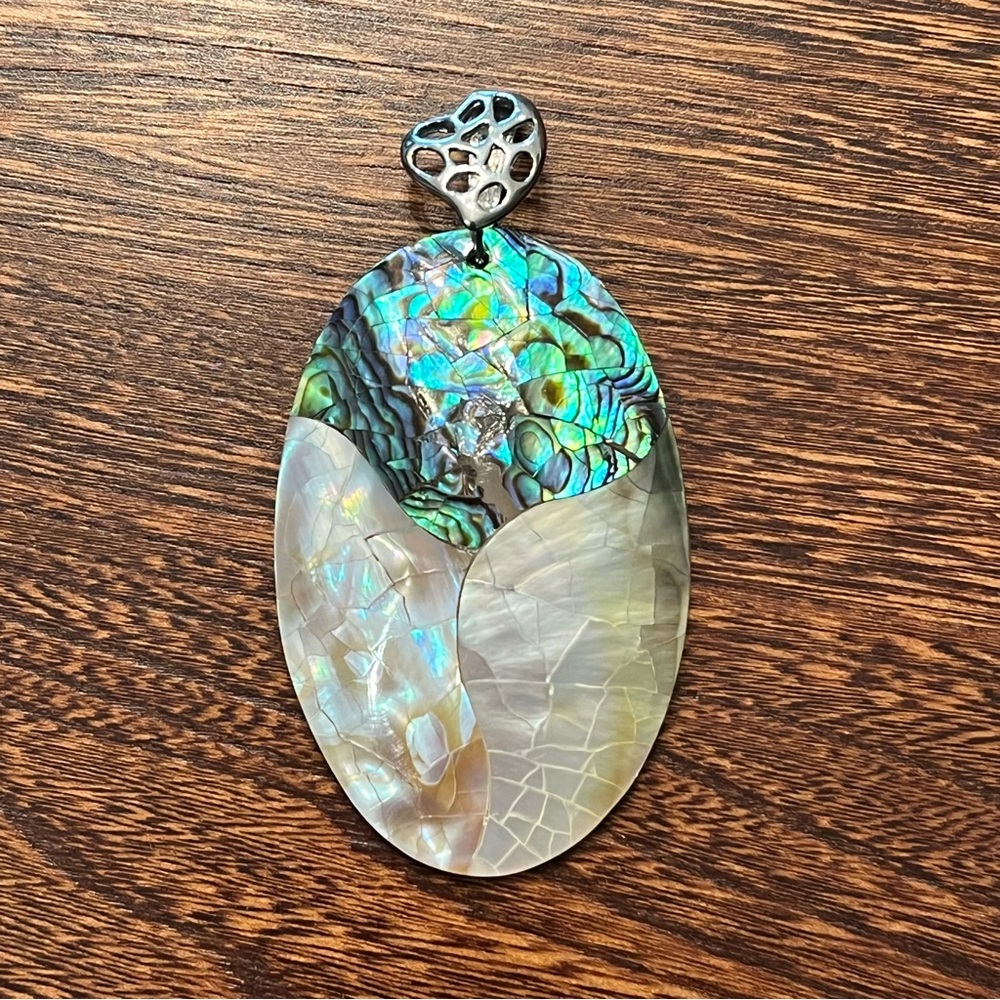 Large Abalone and Mother of Pearl Pendant